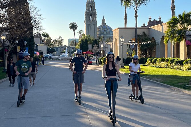 Balboa Park Electric Scooter Tour with Pictures - Museum Row and the Air and Space Museum