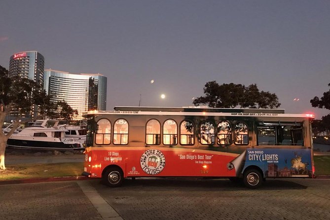 San Diego City Lights Night Tour - The 20-minute pause at Coronado Ferry Landing
