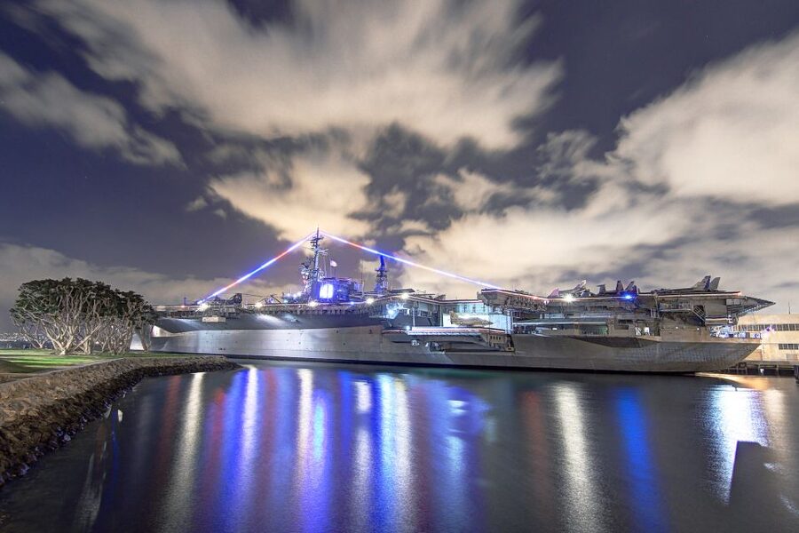 San Diego: City Lights Night Trolley Tour - The Embarcadero and San Diego’s working waterfront