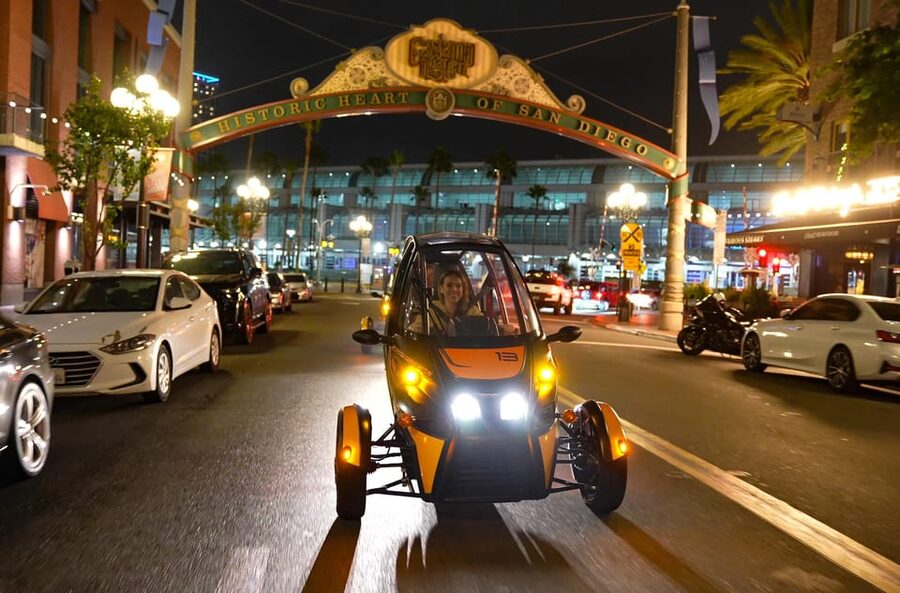 San Diego: Coronado Island Electric GoCar Night Tour - Key points at a glance