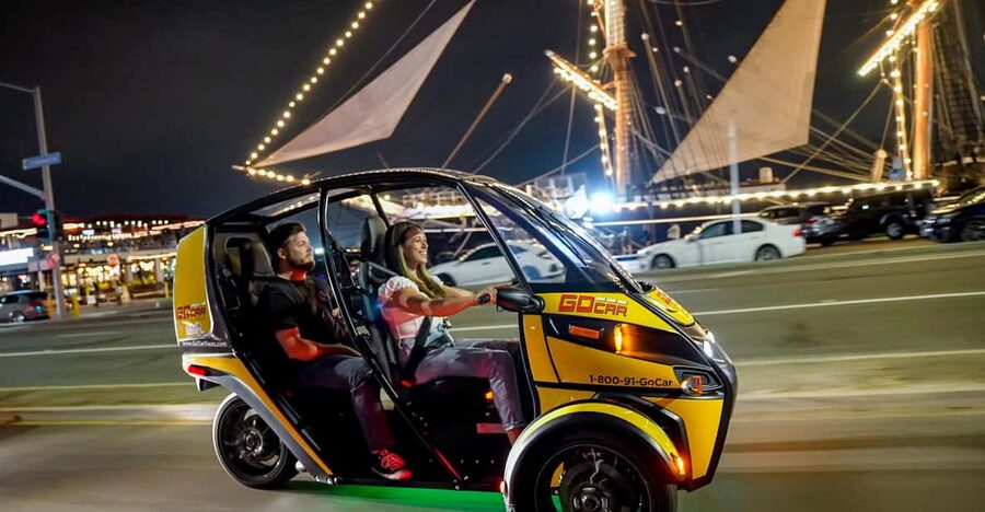 San Diego: Coronado Island Electric GoCar Night Tour - Starting downtown, with 30 minutes to get ready