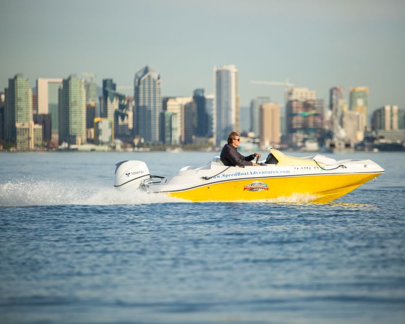 San Diego: Drive Your Own Speed Boat 2-Hour Tour - Taking the wheel at Cabrillo Isle