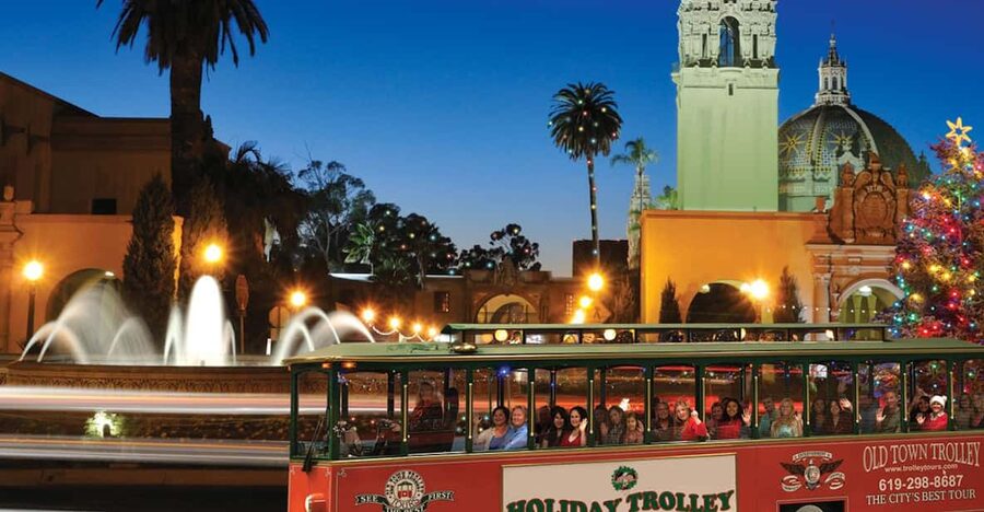 San Diego: Holiday Lights and Sights Trolley Tour - Meeting at the Old Town Trolley booth