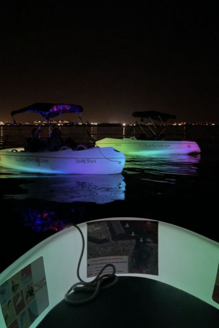 San Diego: Night Date Glow Pedal Boat with Downtown Views - The first 15 minutes through America’s Cup Harbor