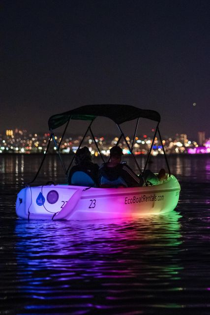 San Diego: Night Date Glow Pedal Boat with Downtown Views - Thirty minutes of skyline views, music, and drifting