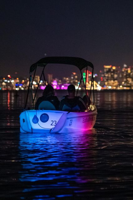San Diego: Night Date Glow Pedal Boat with Downtown Views - The final 15 minutes back to the dock