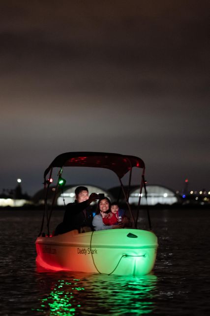 San Diego: Night Date Glow Pedal Boat with Downtown Views - What the $99 group price really offers