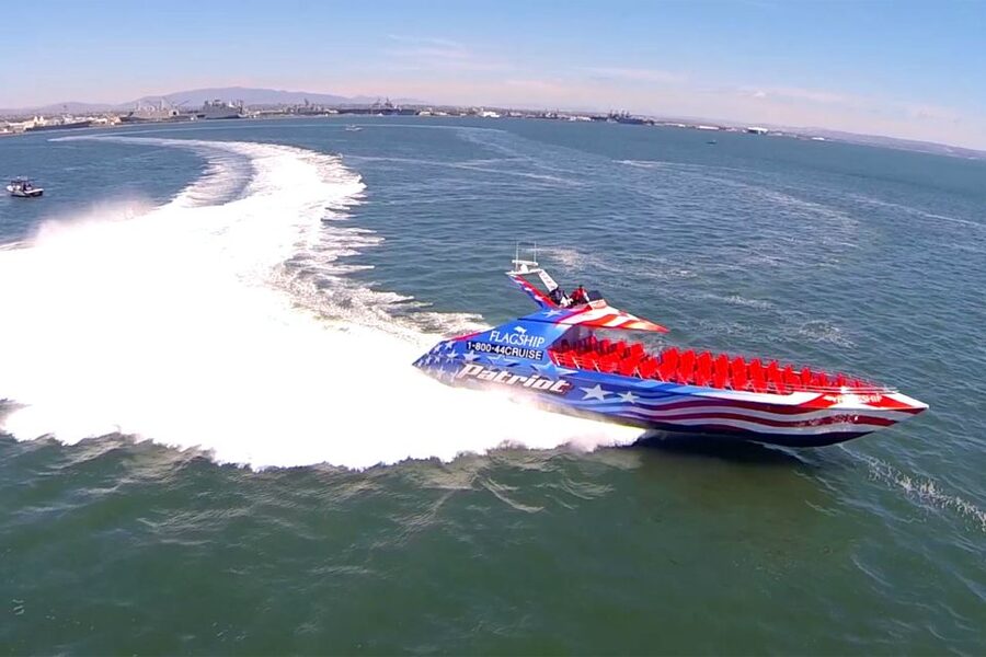 San Diego: Patriot Jet Boat Thrill Ride - Star of India and the Maritime Museum ships