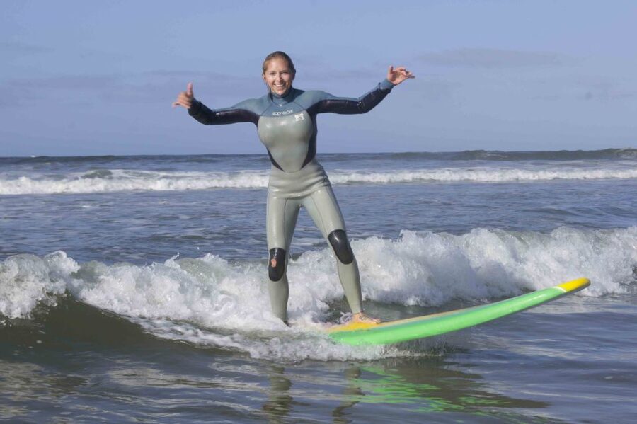 San Diego: Private Group Surf Lesson - Starting on shore with the wetsuit and footwork