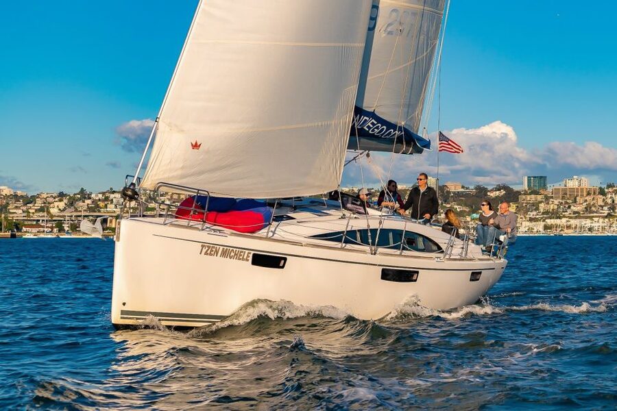 San Diego: Relax on a Morning, Day or Sunset Luxury Sail - Coronado Island and Point Loma Lighthouse from the water