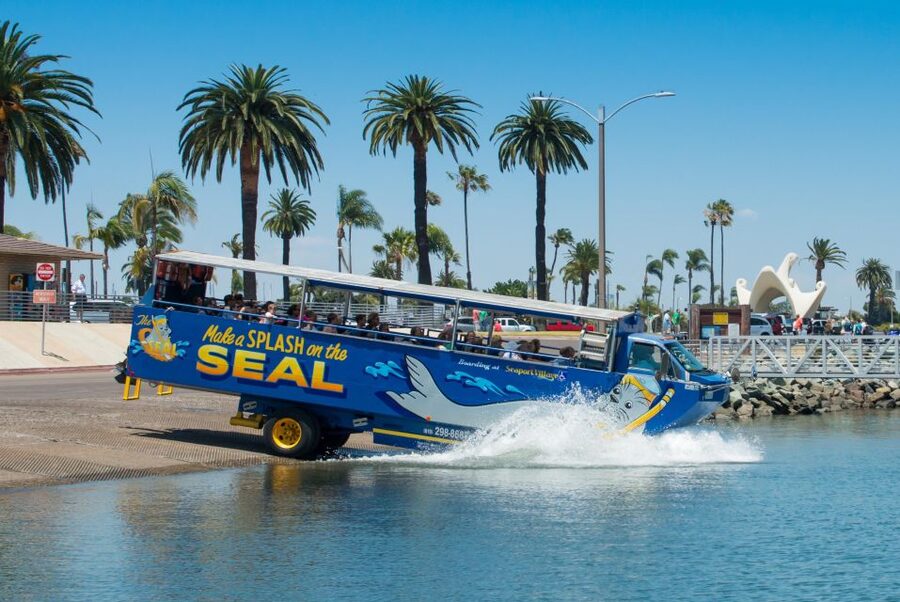 San Diego: SEAL City Tour by Amphibious Bus - San Diego streets before the water